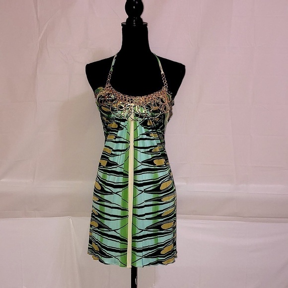 SKY Halter Top Dress 100% Silk Size XS NWOT - Picture 3 of 8